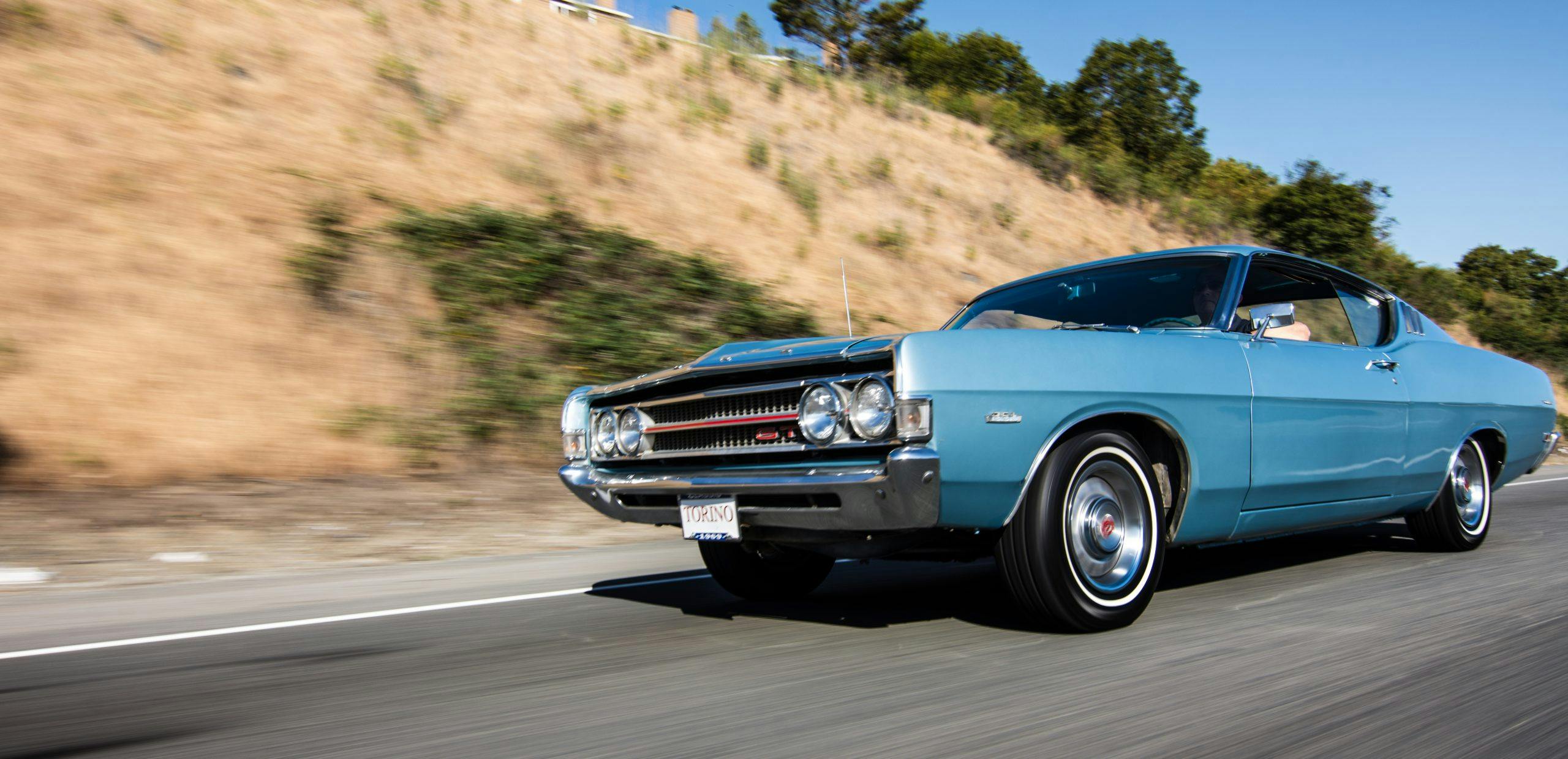 1969 Ford Torino action shot