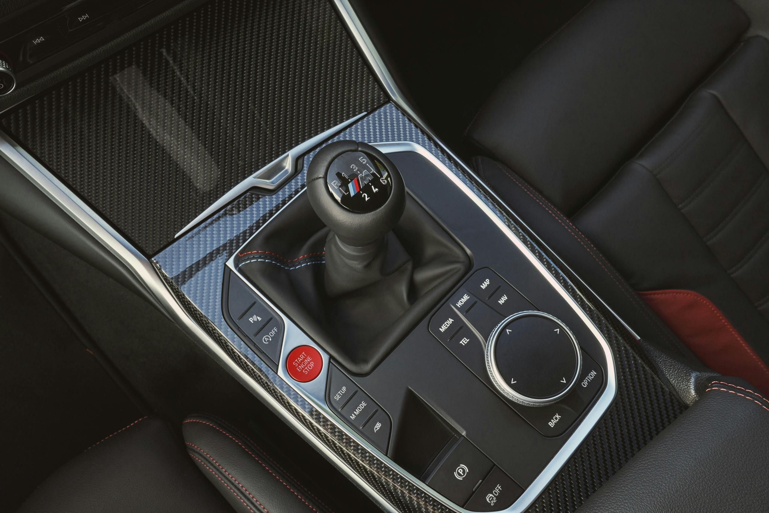 2025 BMW M2 interior shifter high angle