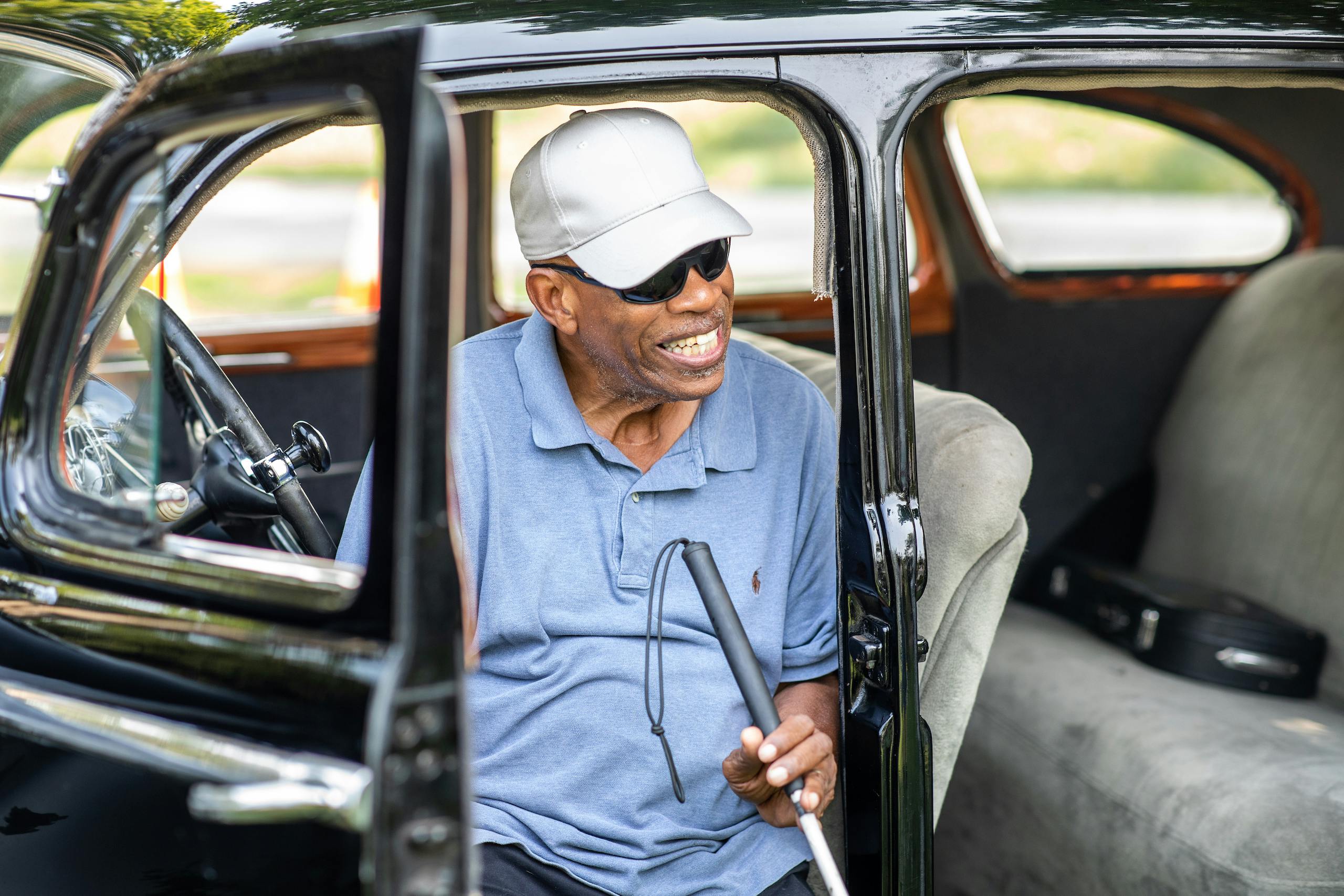 1947 Plymouth owner Bill smile