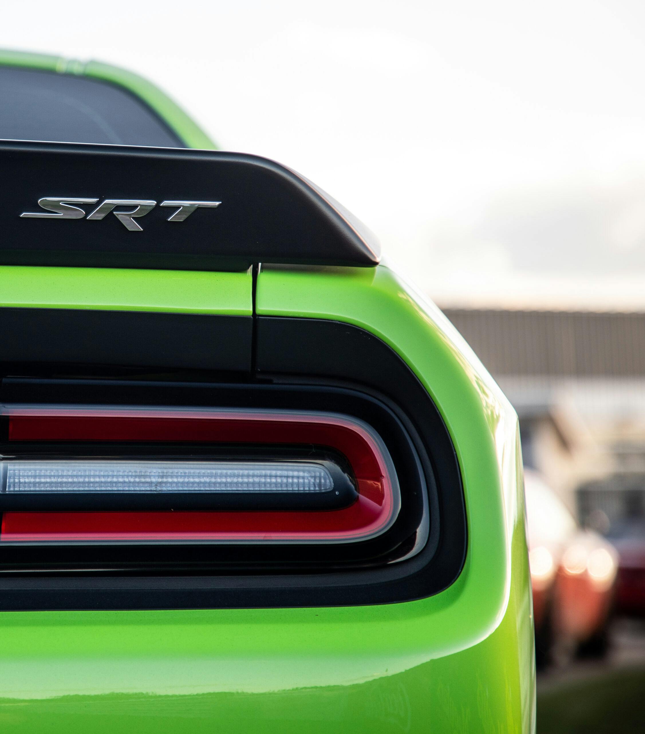 Challenger SRT Hellcat rear badge vertical