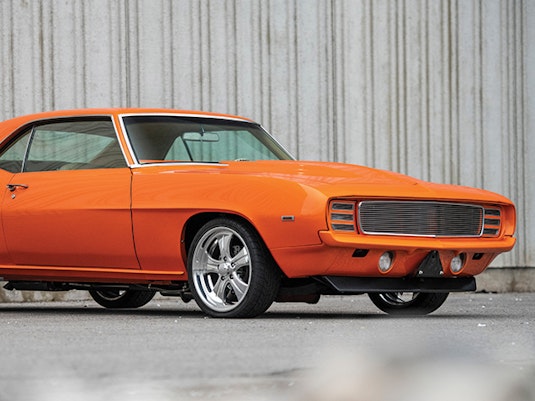 An orange Restomod classic.