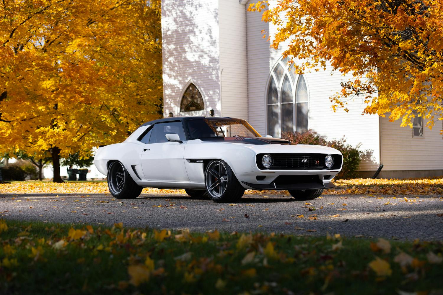 Strode 1969 Chevy Camaro front three-quarter